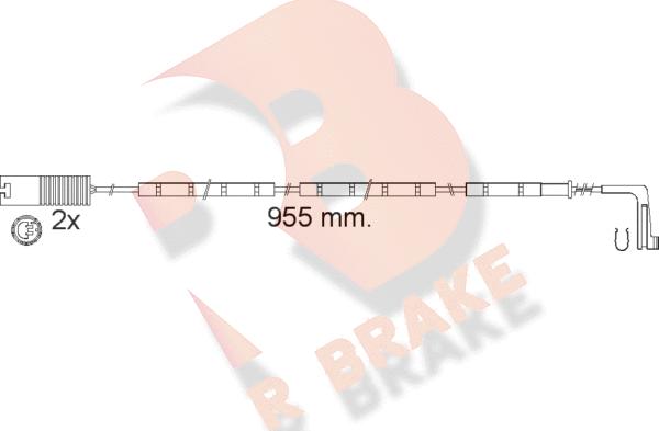 R Brake 610541RB - Indikators, Bremžu uzliku nodilums autodraugiem.lv