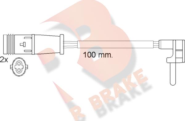 R Brake 610548RB - Indikators, Bremžu uzliku nodilums autodraugiem.lv