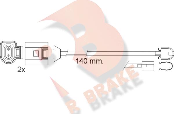 R Brake 610547RB - Indikators, Bremžu uzliku nodilums autodraugiem.lv