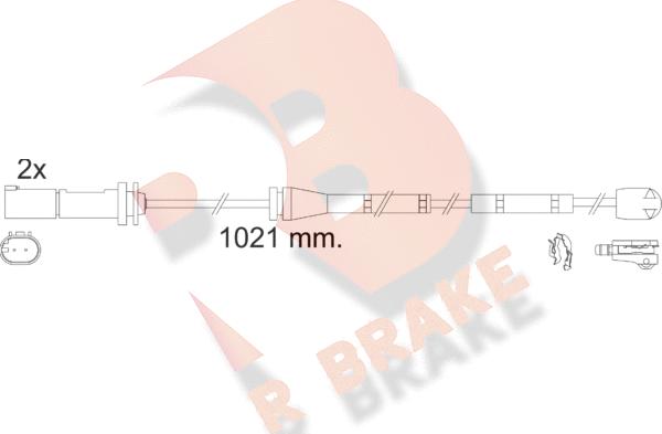 R Brake 610554RB - Indikators, Bremžu uzliku nodilums autodraugiem.lv