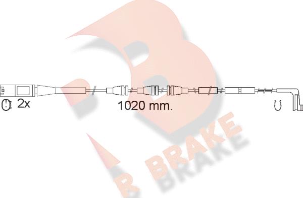 R Brake 610555RB - Indikators, Bremžu uzliku nodilums autodraugiem.lv