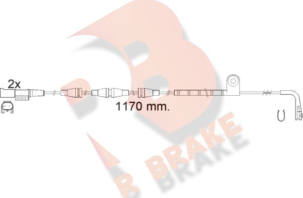 R Brake 610550RB - Indikators, Bremžu uzliku nodilums autodraugiem.lv