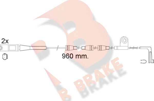 R Brake 610553RB - Indikators, Bremžu uzliku nodilums autodraugiem.lv