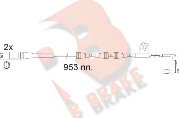 R Brake 610552RB - Indikators, Bremžu uzliku nodilums autodraugiem.lv