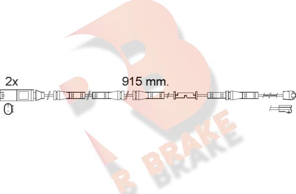 R Brake 610557RB - Indikators, Bremžu uzliku nodilums autodraugiem.lv