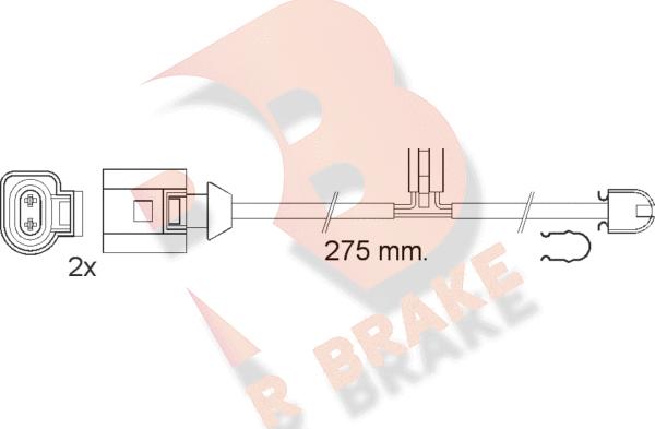 R Brake 610565RB - Indikators, Bremžu uzliku nodilums autodraugiem.lv