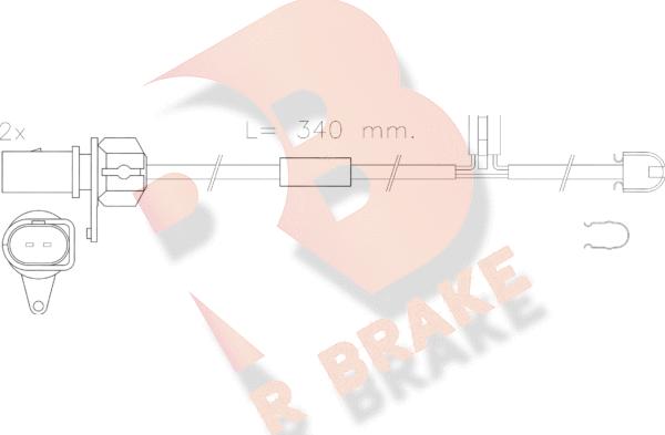 R Brake 610566RB - Indikators, Bremžu uzliku nodilums autodraugiem.lv