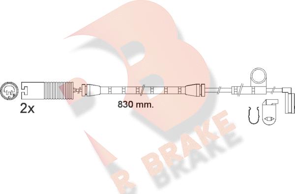 R Brake 610563RB - Indikators, Bremžu uzliku nodilums autodraugiem.lv