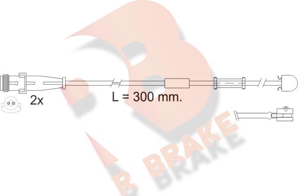 R Brake 610504RB - Indikators, Bremžu uzliku nodilums autodraugiem.lv