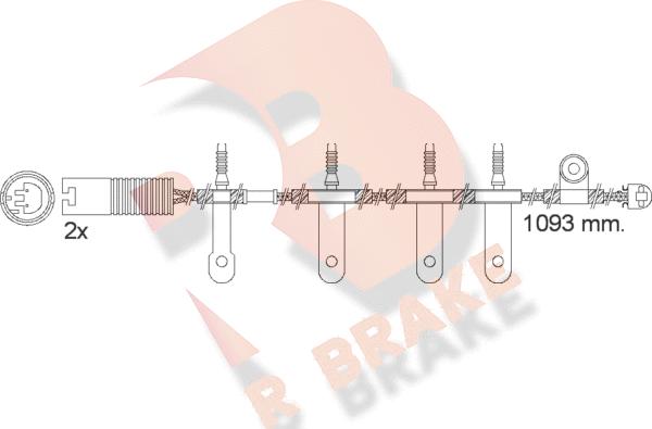 R Brake 610501RB - Indikators, Bremžu uzliku nodilums autodraugiem.lv