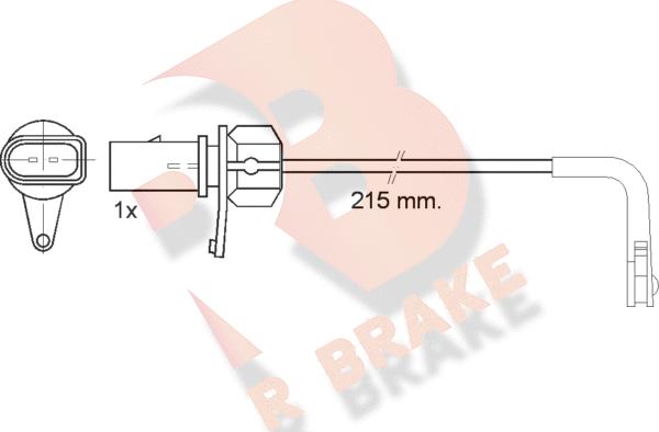 R Brake 610508RB - Indikators, Bremžu uzliku nodilums autodraugiem.lv