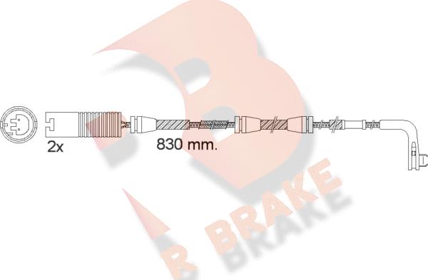 R Brake 610503RB - Indikators, Bremžu uzliku nodilums autodraugiem.lv