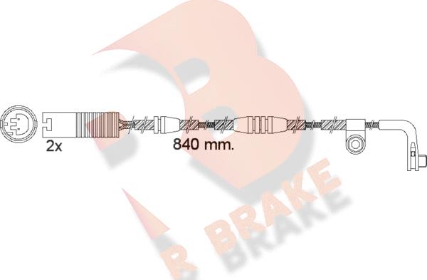 R Brake 610502RB - Indikators, Bremžu uzliku nodilums autodraugiem.lv