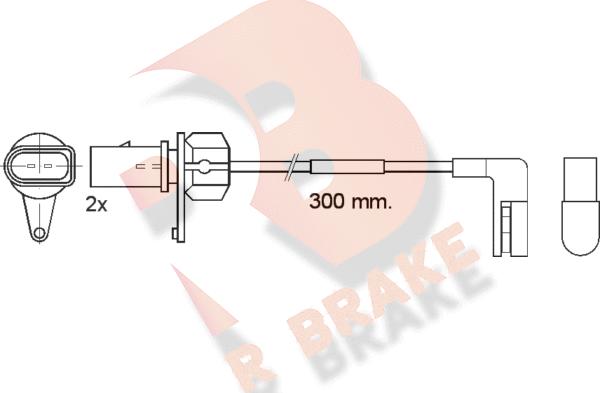 R Brake 610507RB - Indikators, Bremžu uzliku nodilums autodraugiem.lv