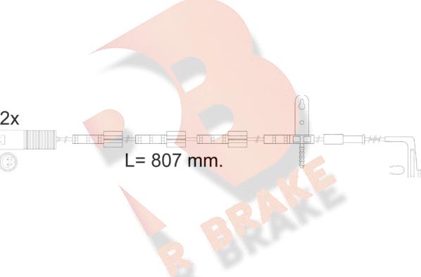 R Brake 610584RB - Indikators, Bremžu uzliku nodilums autodraugiem.lv