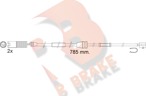 R Brake 610536RB - Indikators, Bremžu uzliku nodilums autodraugiem.lv