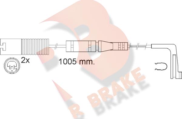 R Brake 610537RB - Indikators, Bremžu uzliku nodilums autodraugiem.lv