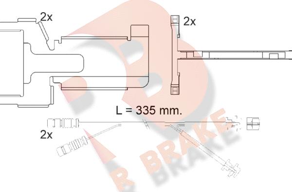 R Brake 610528RB - Indikators, Bremžu uzliku nodilums autodraugiem.lv