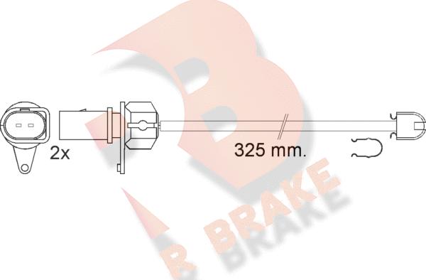 R Brake 610573RB - Indikators, Bremžu uzliku nodilums autodraugiem.lv