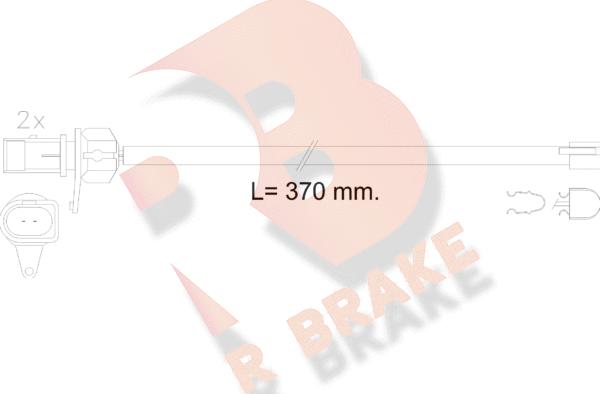 R Brake 610608RB - Indikators, Bremžu uzliku nodilums autodraugiem.lv