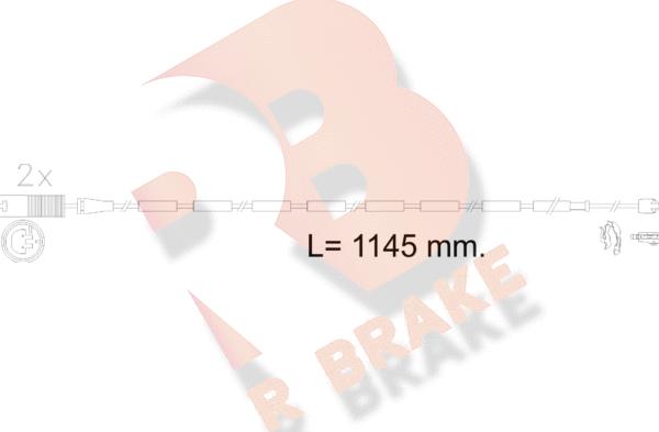 R Brake 610607RB - Indikators, Bremžu uzliku nodilums autodraugiem.lv