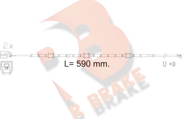 R Brake 610619RB - Indikators, Bremžu uzliku nodilums autodraugiem.lv