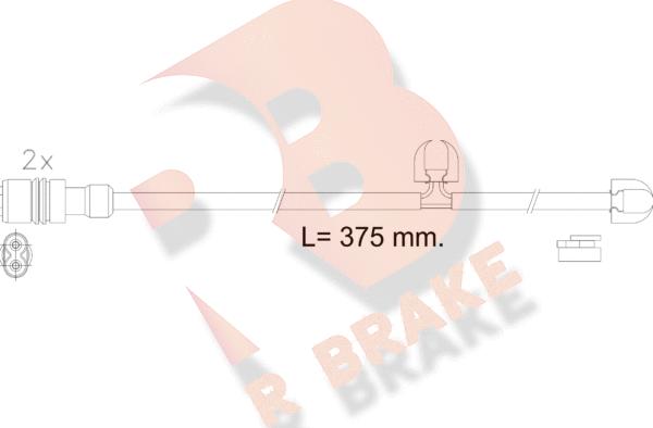 R Brake 610615RB - Indikators, Bremžu uzliku nodilums autodraugiem.lv