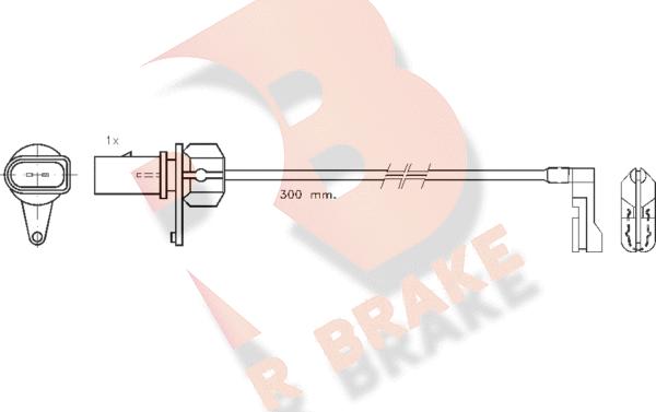 R Brake 610688RB - Indikators, Bremžu uzliku nodilums autodraugiem.lv