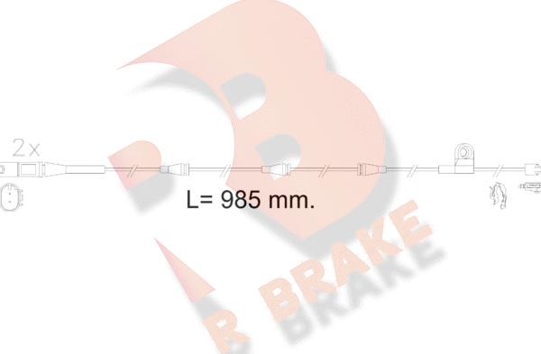 R Brake 610621RB - Indikators, Bremžu uzliku nodilums autodraugiem.lv