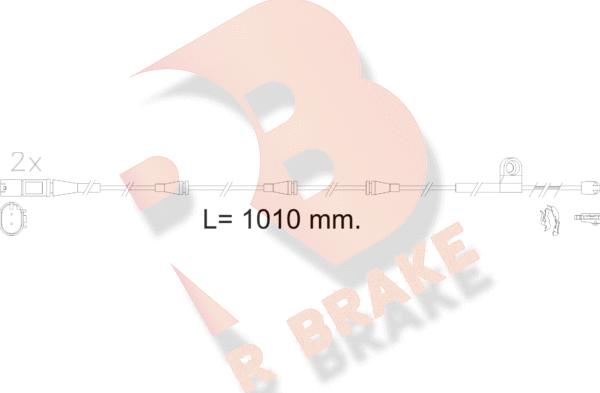 R Brake 610622RB - Indikators, Bremžu uzliku nodilums autodraugiem.lv