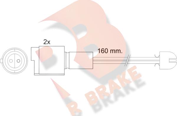 R Brake 610090RB - Indikators, Bremžu uzliku nodilums autodraugiem.lv