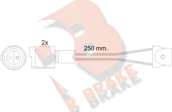 R Brake 610091RB - Indikators, Bremžu uzliku nodilums autodraugiem.lv