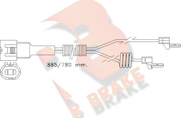 R Brake 610098RB - Indikators, Bremžu uzliku nodilums autodraugiem.lv