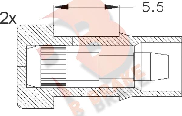 R Brake 610045RB - Indikators, Bremžu uzliku nodilums autodraugiem.lv