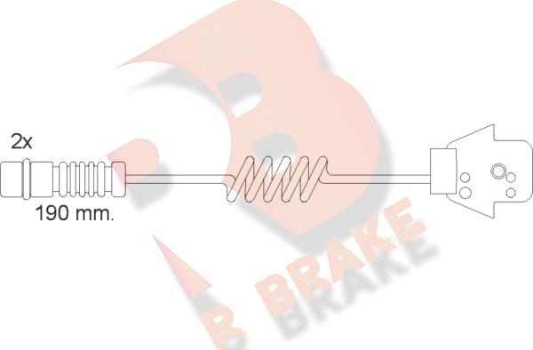 R Brake 610057RB - Indikators, Bremžu uzliku nodilums autodraugiem.lv