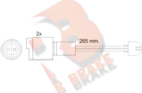 R Brake 610089RB - Indikators, Bremžu uzliku nodilums autodraugiem.lv