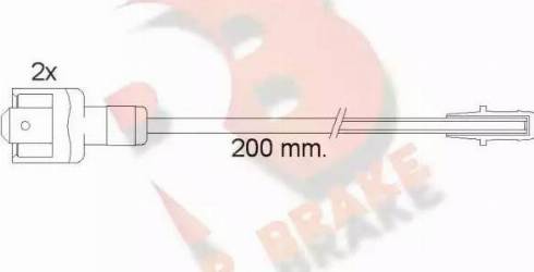 R Brake 610117RB - Indikators, Bremžu uzliku nodilums autodraugiem.lv