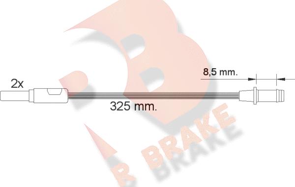 R Brake 610184RB - Indikators, Bremžu uzliku nodilums autodraugiem.lv