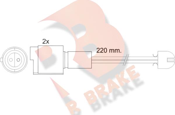 R Brake 610394RB - Indikators, Bremžu uzliku nodilums autodraugiem.lv