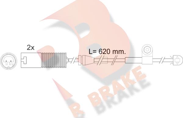 R Brake 610396RB - Indikators, Bremžu uzliku nodilums autodraugiem.lv