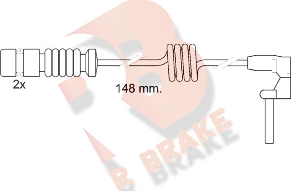 R Brake 610398RB - Indikators, Bremžu uzliku nodilums autodraugiem.lv