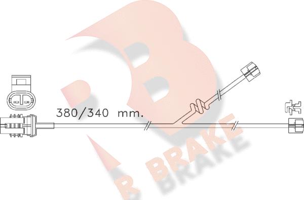 R Brake 610356RB - Indikators, Bremžu uzliku nodilums autodraugiem.lv