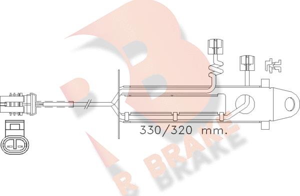 R Brake 610361RB - Indikators, Bremžu uzliku nodilums autodraugiem.lv