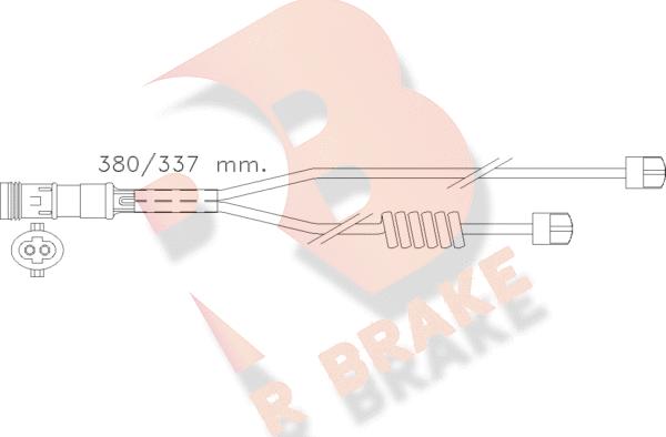 R Brake 610303RB - Indikators, Bremžu uzliku nodilums autodraugiem.lv