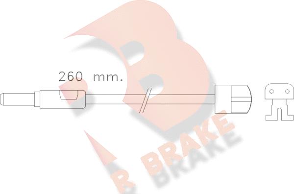 R Brake 610319RB - Indikators, Bremžu uzliku nodilums autodraugiem.lv