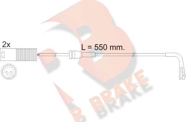 R Brake 610388RB - Indikators, Bremžu uzliku nodilums autodraugiem.lv