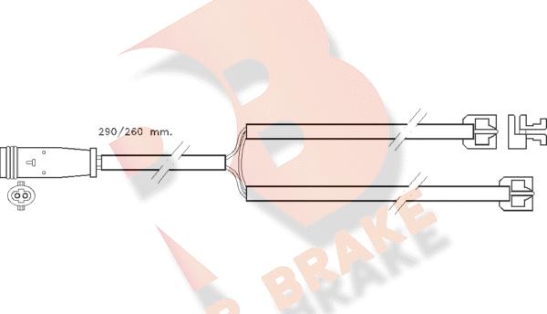 R Brake 610335RB - Indikators, Bremžu uzliku nodilums autodraugiem.lv