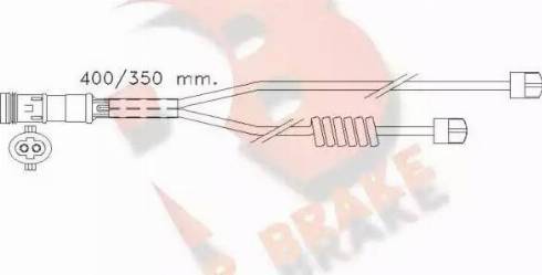 R Brake 610338RB - Indikators, Bremžu uzliku nodilums autodraugiem.lv