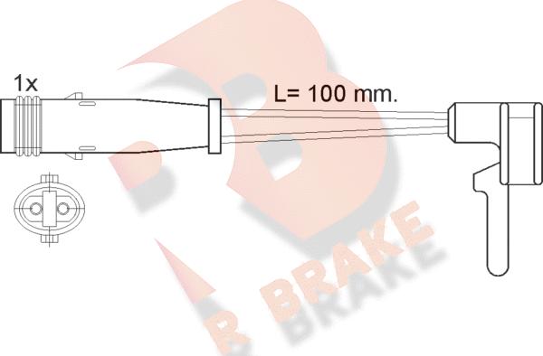 R Brake 610323RB - Indikators, Bremžu uzliku nodilums autodraugiem.lv