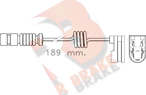 R Brake 610377RB - Indikators, Bremžu uzliku nodilums autodraugiem.lv